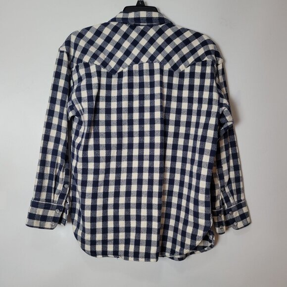 J. Crew Womens Blue & White Checkered Button-Up Shirt - Picture 8 of 15